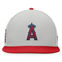 Los Angeles Angels Fanatics Glory Days Two-Tone Snapback Hat - Gray/Red - Fanatics Lifestyle