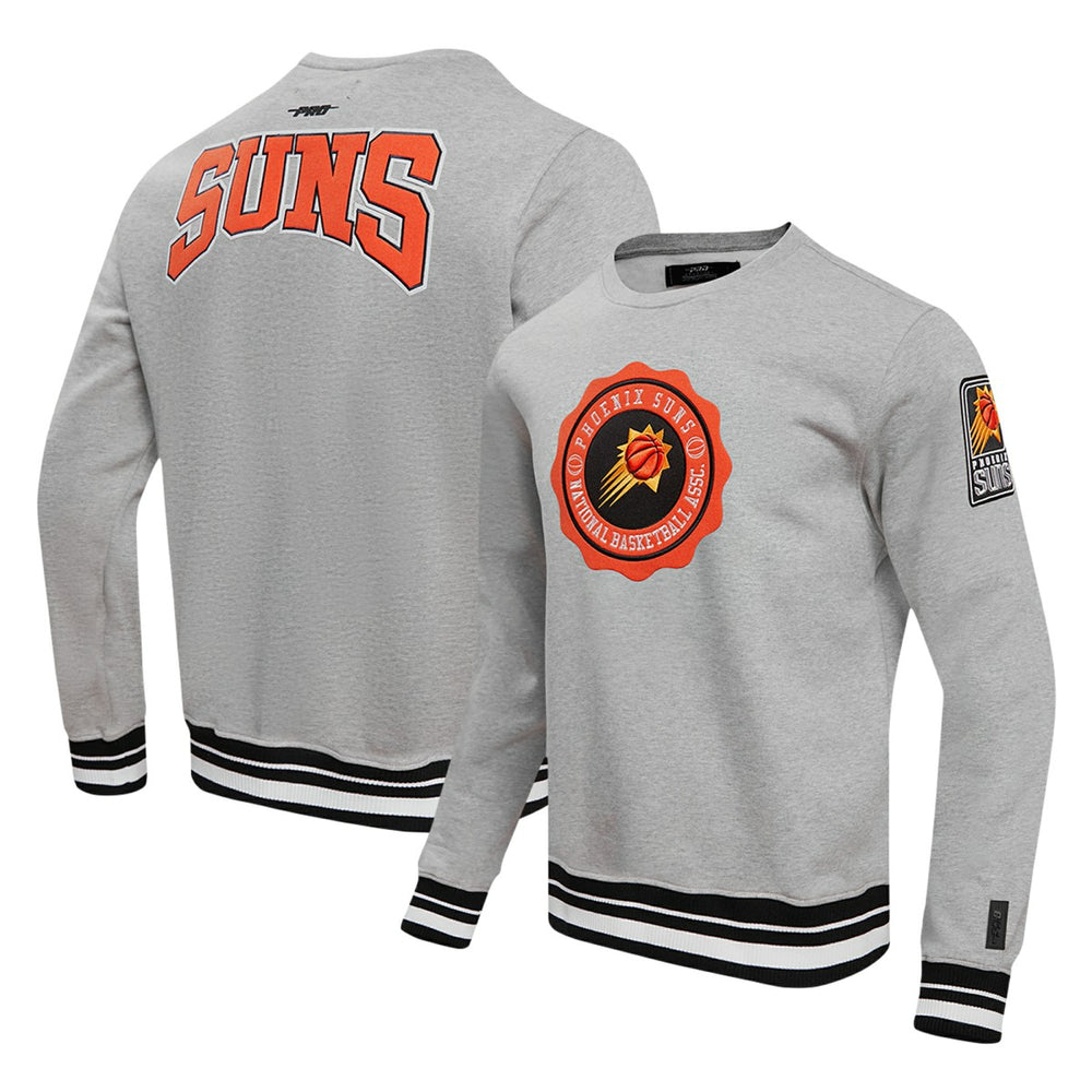 Phoenix Suns Pro Standard Crest Emblem Pullover Sweatshirt Heather Gray