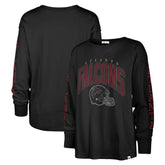 47 brand Atlanta Falcons '47 Women's Tom Cat Lightweight Long Sleeve T-Shirt Black