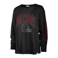 47 brand Atlanta Falcons '47 Women's Tom Cat Lightweight Long Sleeve T-Shirt Black