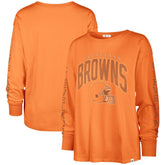 47 brand Cleveland Browns '47 Women's Tom Cat Lightweight Long Sleeve T-Shirt Orange