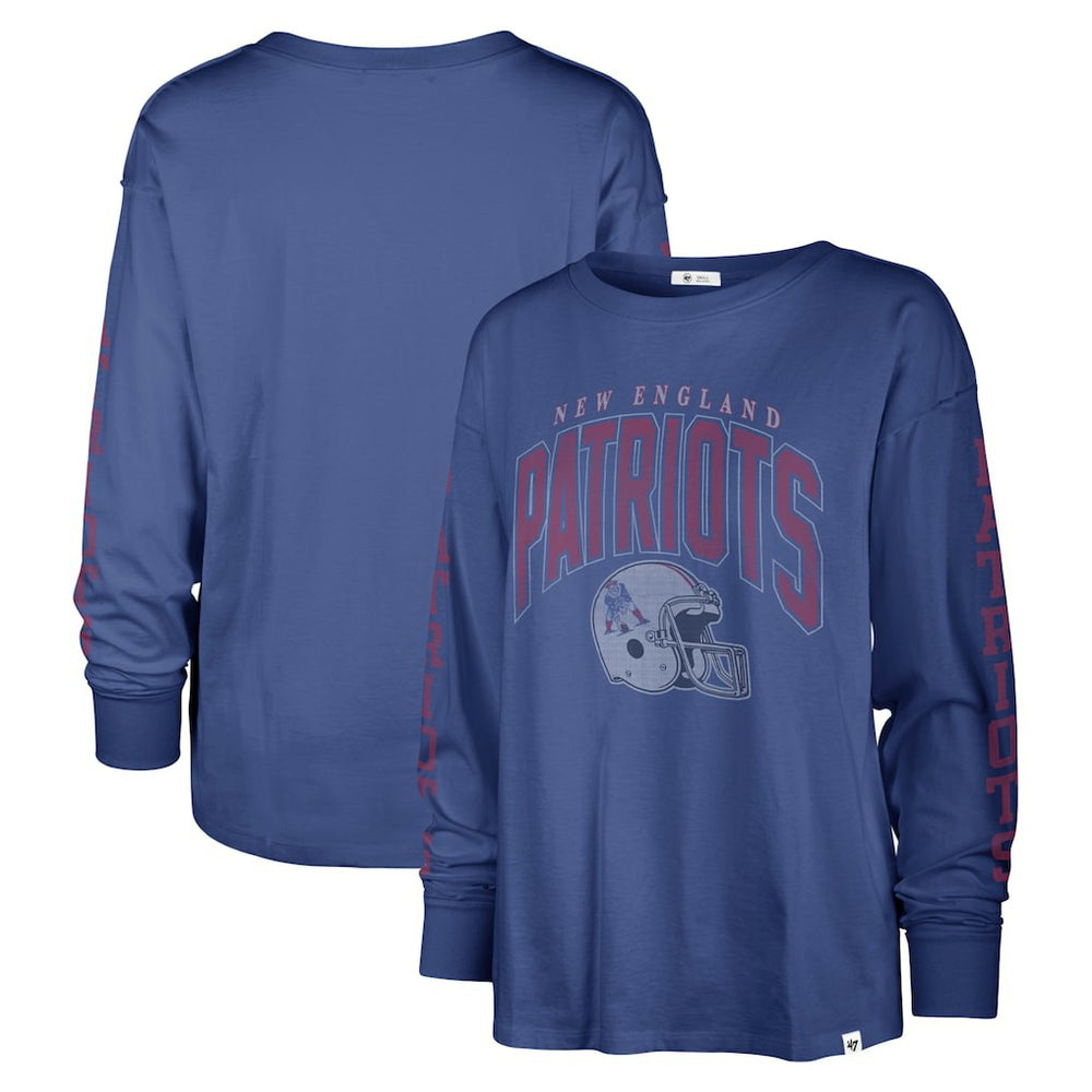47 brand New England Patriots '47 Women's Tom Cat Lightweight Long Sleeve T-Shirt Royal
