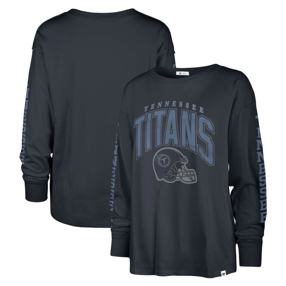 47 brand Tennessee Titans '47 Women's Tom Cat Lightweight Long Sleeve T-Shirt Navy