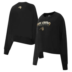Orlando Magic Pro Standard Women's Glam Cropped Pullover Sweatshirt - Black