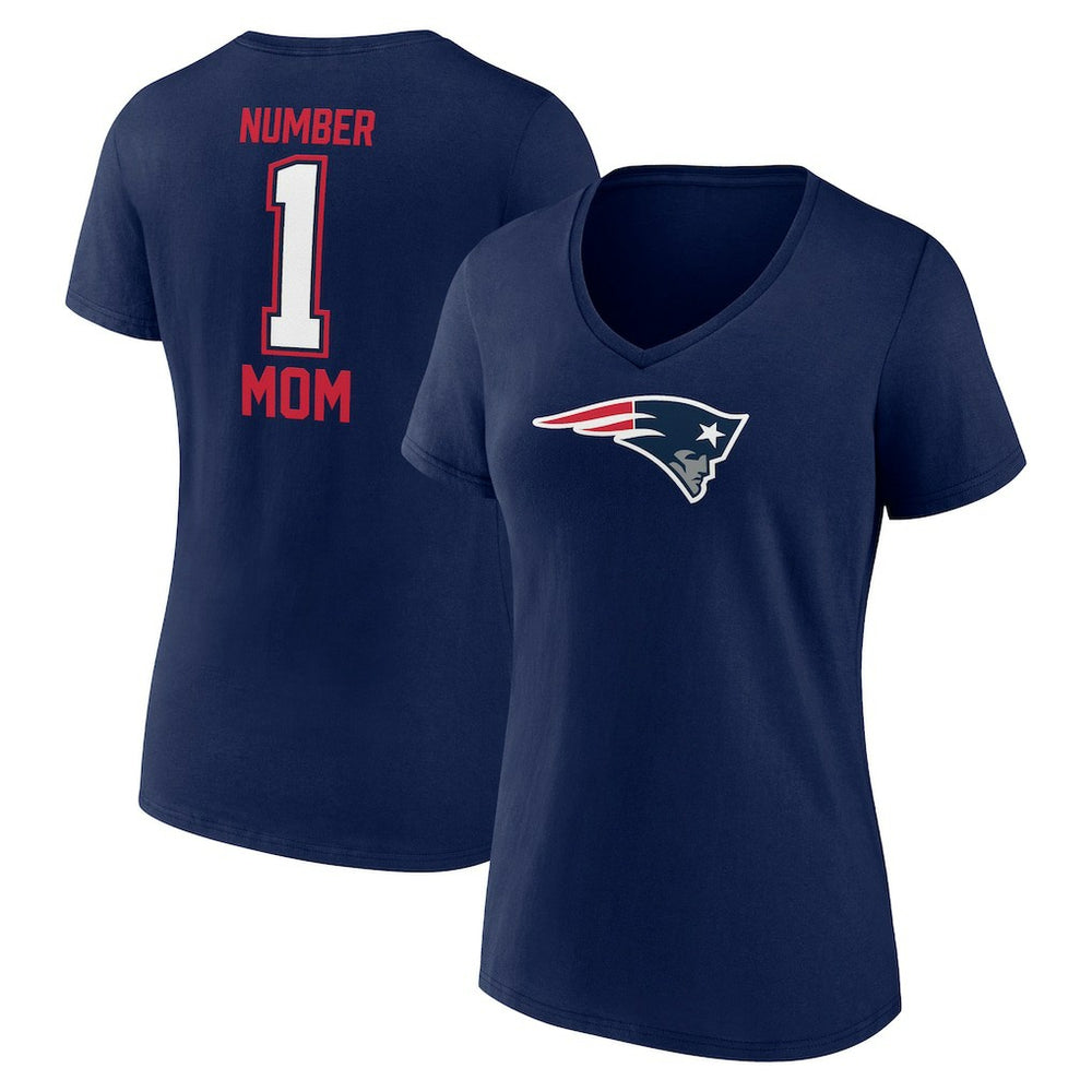 Fanatics New England Patriots Women's Mother's Day V-Neck T-Shirt Navy