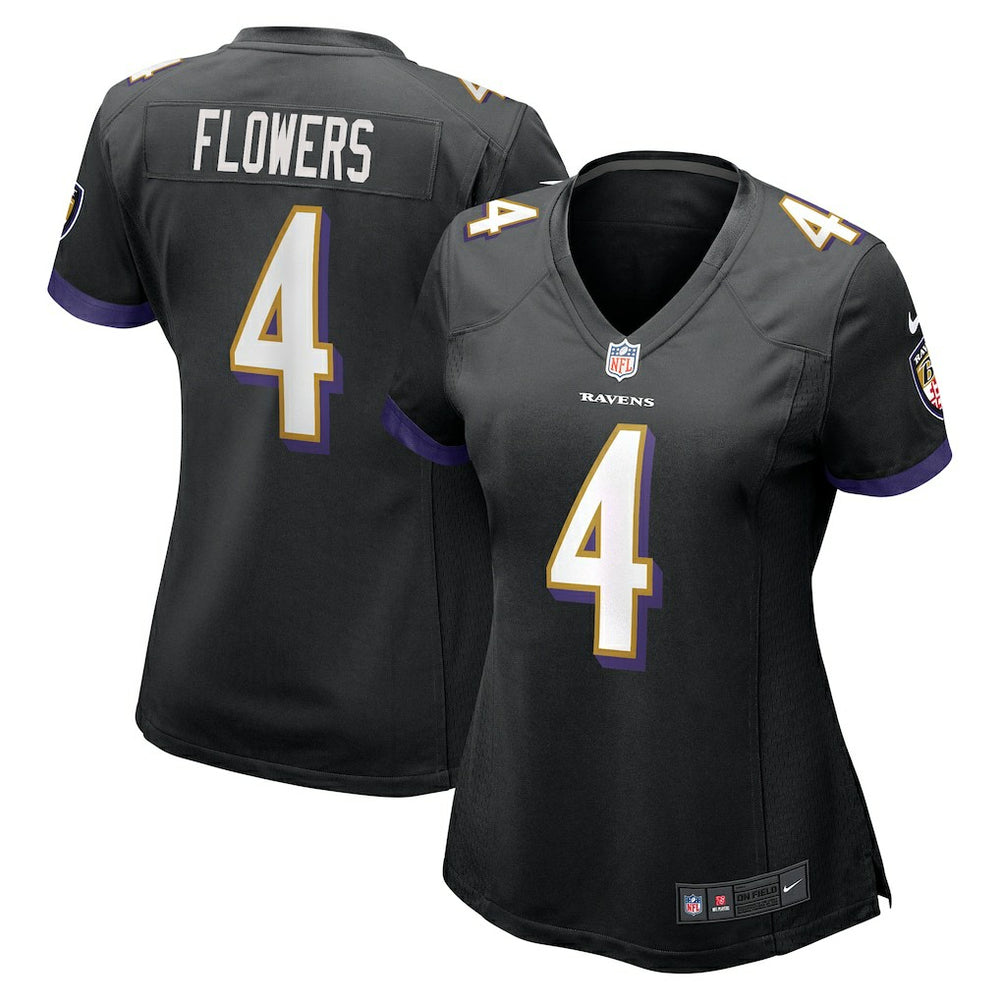 Nike Zay Flowers Baltimore Ravens Women's Alternate Game Jersey Black