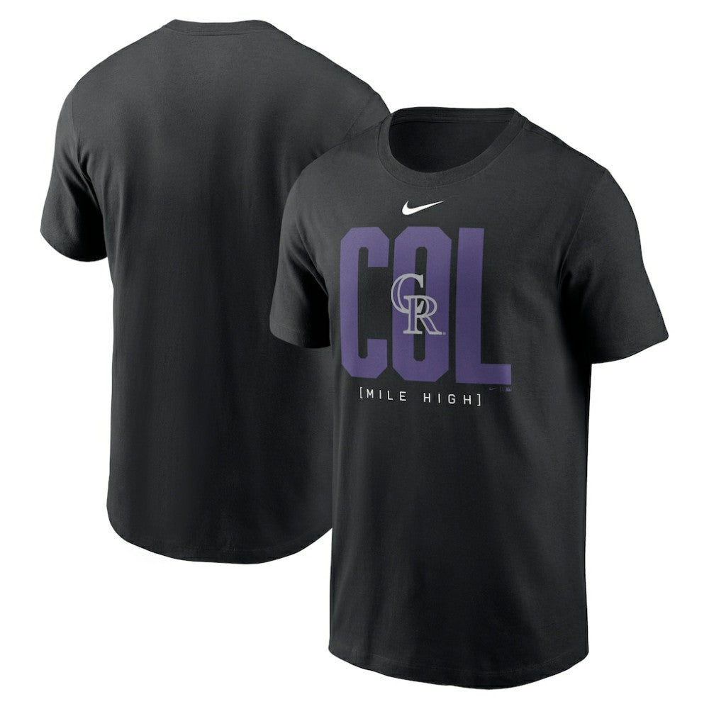 Colorado Rockies Nike Scoreboard T-Shirt - Black - Nike Lifestyle