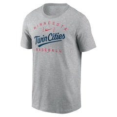 Minnesota Twins Nike Home Team Athletic Arch T-Shirt - Heather Gray - Nike Sale