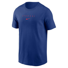 Texas Rangers Nike Large Logo Back Stack T-Shirt - Royal - Nike Lifestyle