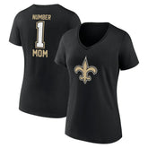 Fanatics New Orleans Saints Women's Mother's Day V-Neck T-Shirt Black