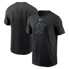 Miami Marlins Nike Fuse Large Logo T-Shirt - Black - Nike Lifestyle