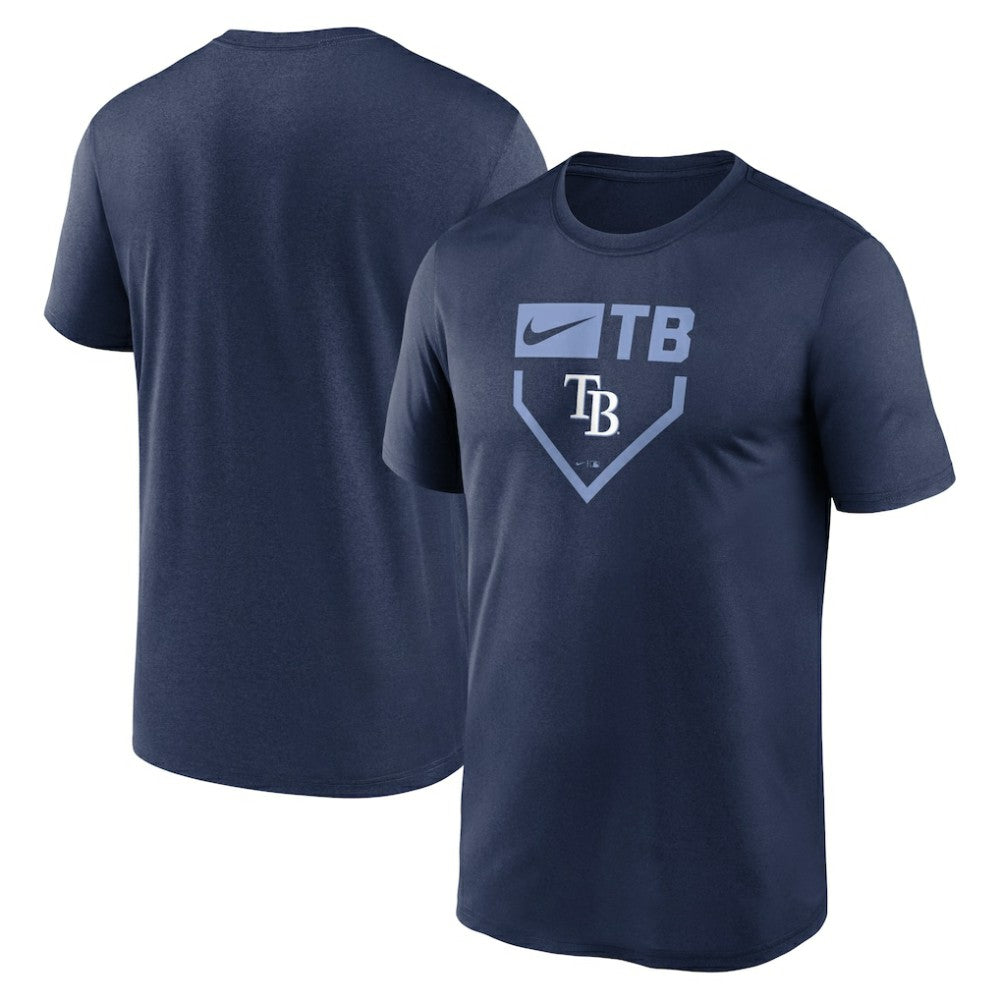 Tampa Bay Rays Nike Home Plate Icon Legend Performance T-Shirt - Navy - Nike Lifestyle