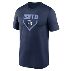 Tampa Bay Rays Nike Home Plate Icon Legend Performance T-Shirt - Navy - Nike Lifestyle