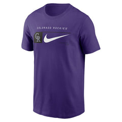 Colorado Rockies Nike Team Swoosh Lockup T-Shirt - Purple - Nike Lifestyle