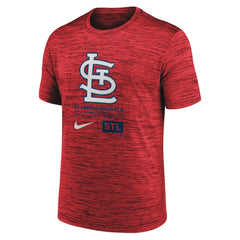 St. Louis Cardinals Nike Large Logo Velocity T-Shirt - Red - Nike Discount