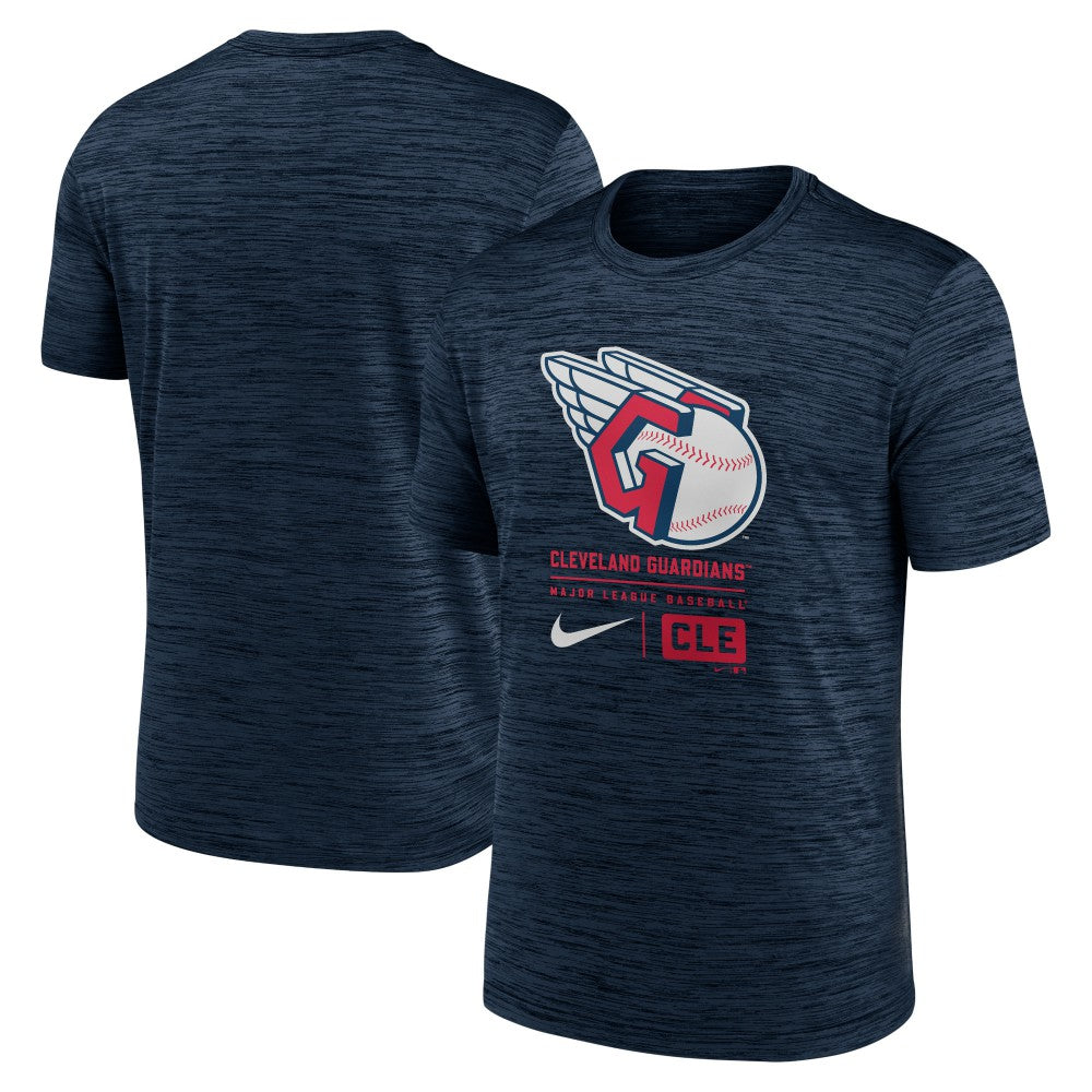 Cleveland Guardians Nike Large Logo Velocity T-Shirt - Navy - Nike Lifestyle