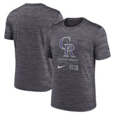Colorado Rockies Nike Large Logo Velocity T-Shirt - Black - Nike Online