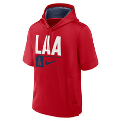 Los Angeles Angels Nike Tri Code Lockup Short Sleeve Pullover Hoodie - Red - Nike Online