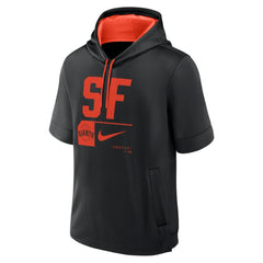 San Francisco Giants Nike Tri Code Lockup Short Sleeve Pullover Hoodie - Black - Nike Sale