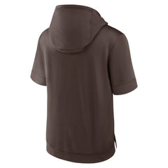 San Diego Padres Nike Tri Code Lockup Short Sleeve Pullover Hoodie - Brown - Nike Online