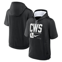 Chicago White Sox Nike Tri Code Lockup Short Sleeve Pullover Hoodie - Black - Nike Sale