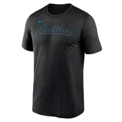 Miami Marlins Nike Legend Fuse Wordmark T-Shirt - Black - Nike Lifestyle