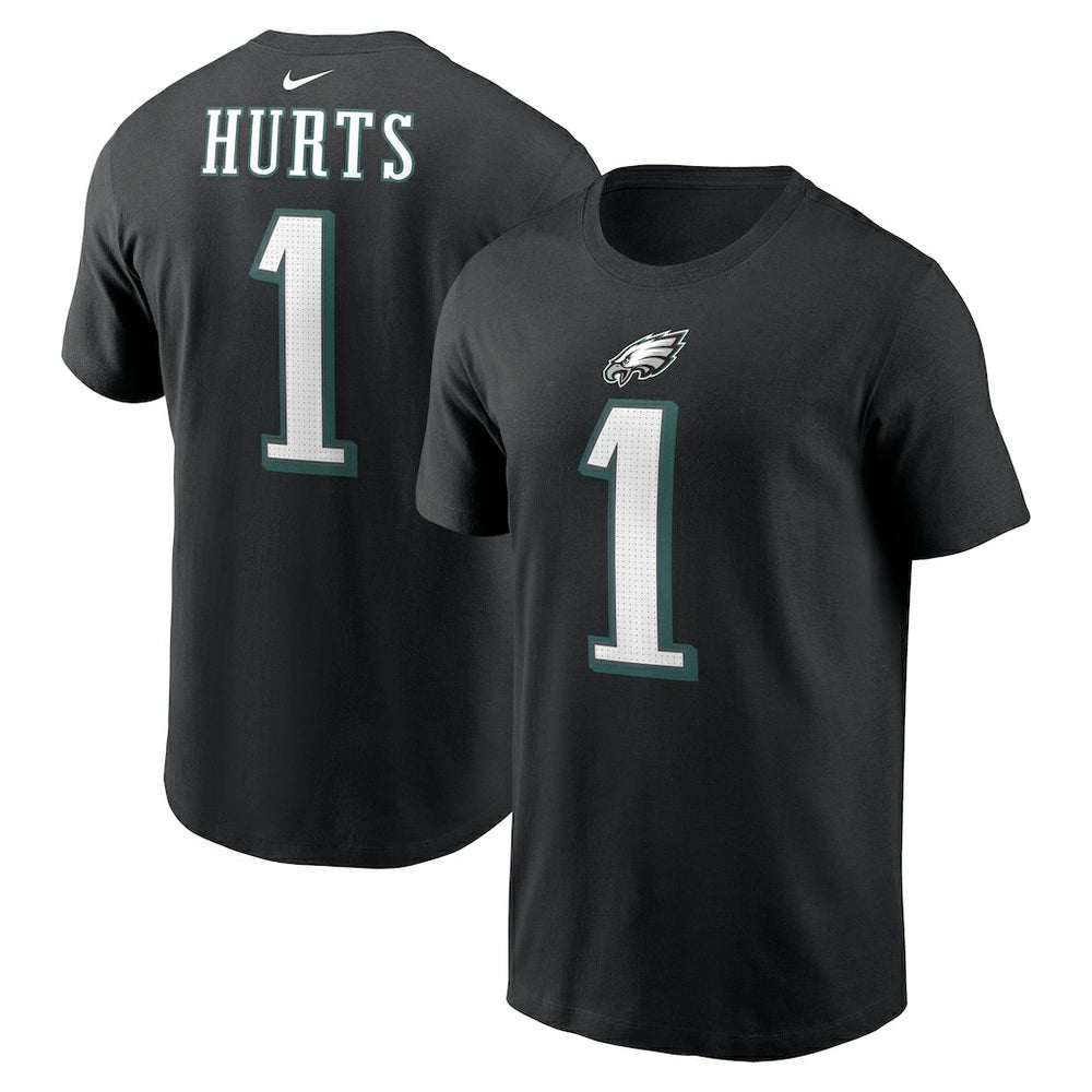 Nike Jalen Hurts Philadelphia Eagles Player Name & Number T-Shirt Black