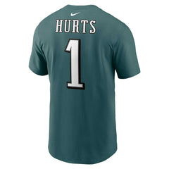 Nike Jalen Hurts Philadelphia Eagles Player Name & Number T-Shirt Midnight Green