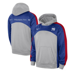 Philadelphia 76ers Authentic Starting Five Force Performance Pullover Hoodie Gray/Royal | Nike Lifestyle