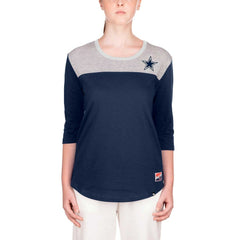 Dallas Cowboys New Era Women's 3/4 Sleeve T-Shirt Navy