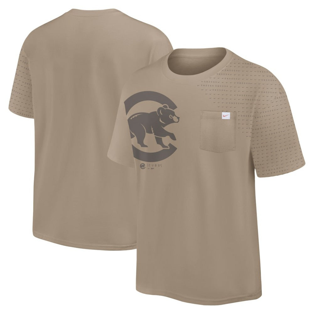 Chicago Cubs Nike Statement Max90 Pocket T-Shirt - Khaki - Nike Online