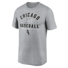 Chicago White Sox Nike Arch Baseball Stack Performance T-Shirt - Heather Charcoal - Nike Lifestyle