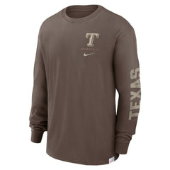 Texas Rangers Nike Statement Max90 Long Sleeve T-Shirt - Light Brown - Nike Sale