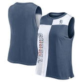 Detroit Tigers Fanatics Women's Color-Block Tank Top - Navy/White - Fanatics Discount