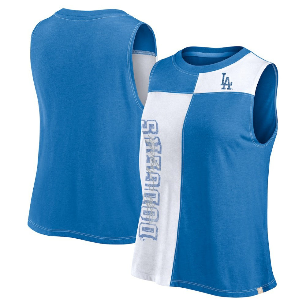 Los Angeles Dodgers Fanatics Women's Color-Block Tank Top - Royal/White - Fanatics Online