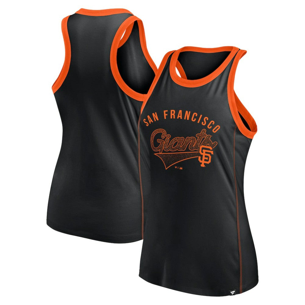 San Francisco Giants Fanatics Women's Tailsweep Fashion Racerback Rhinestone Tank Top - Black - Fanatics Lifestyle