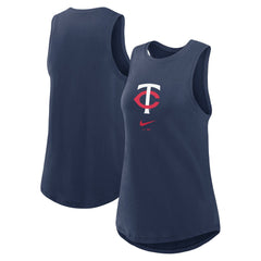 Minnesota Twins Nike Women's Legacy Icon High Neck Dri-FIT Tank Top - Navy - Nike on Sale