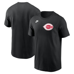 Cincinnati Reds Nike Cooperstown Collection Wordmark T-Shirt - Black - Nike on Sale