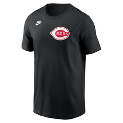 Cincinnati Reds Nike Cooperstown Collection Wordmark T-Shirt - Black - Nike on Sale
