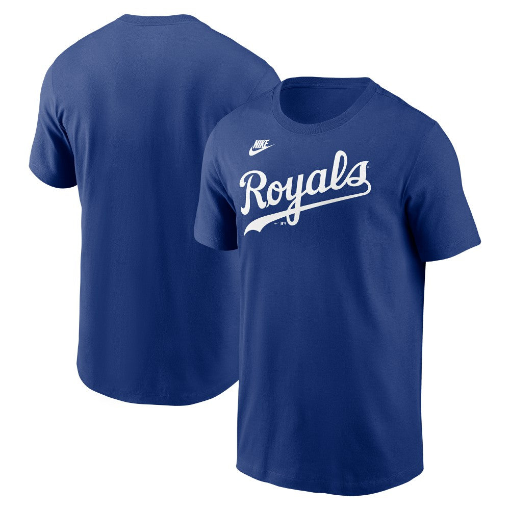 Kansas City Royals Nike Cooperstown Collection Wordmark T-Shirt - Royal - Nike Discount