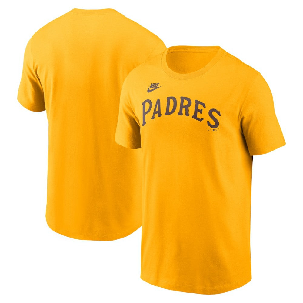 San Diego Padres Nike Cooperstown Collection Wordmark T-Shirt - Gold - Nike Discount