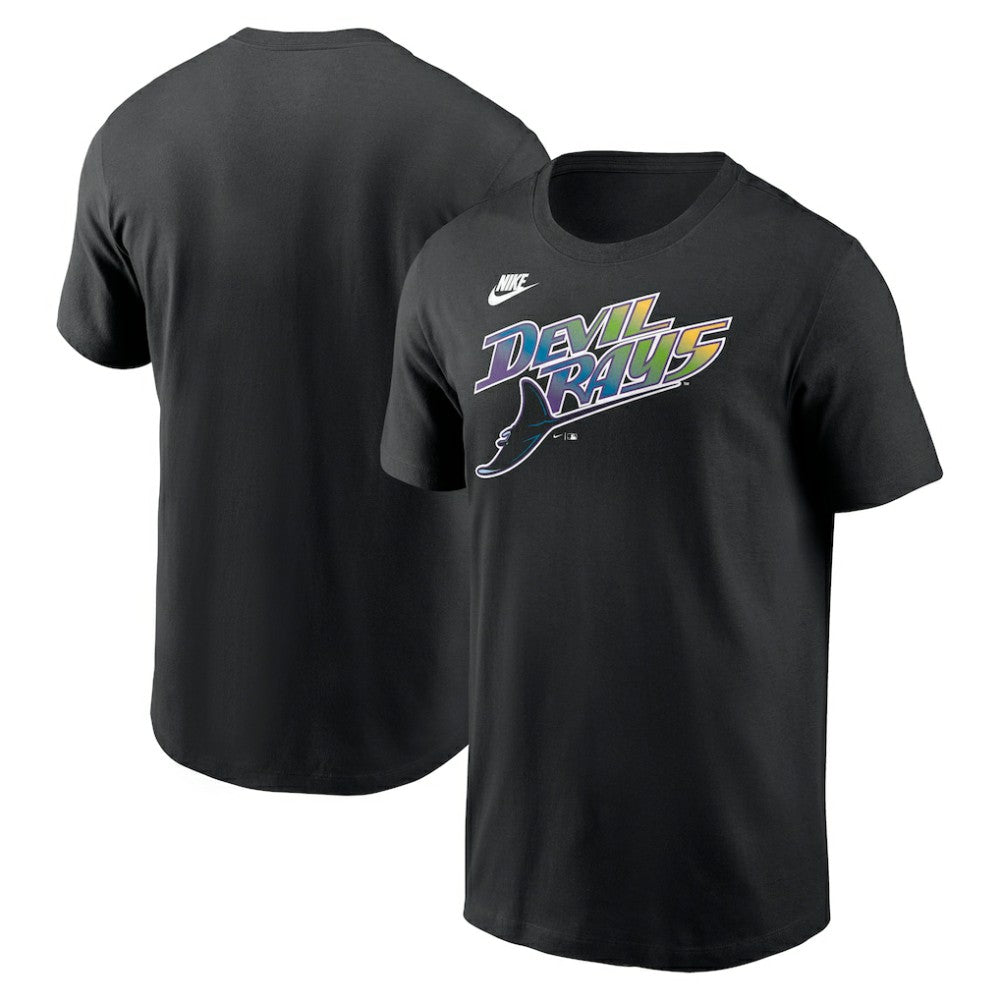 Tampa Bay Rays Nike Cooperstown Collection Wordmark T-Shirt - Black - Nike Online