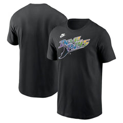 Tampa Bay Rays Nike Cooperstown Collection Wordmark T-Shirt - Black - Nike Online