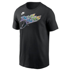 Tampa Bay Rays Nike Cooperstown Collection Wordmark T-Shirt - Black - Nike Online