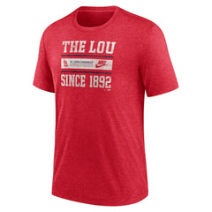 St. Louis Cardinals Nike Cooperstown Collection Local Stack Tri-Blend T-Shirt - Heather Red - Nike on Sale