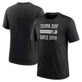 Tampa Bay Rays Nike Cooperstown Collection Local Stack Tri-Blend T-Shirt - Heather Black - Nike Sale