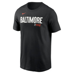 Baltimore Orioles Nike City Connect Wordmark T-Shirt - Black - Nike Online