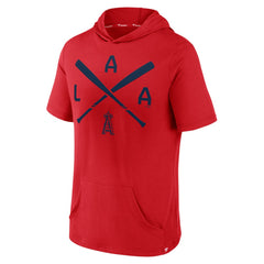 Los Angeles Angels Fanatics Iconic Rebel Short Sleeve Hooded Top - Red - Fanatics Sale