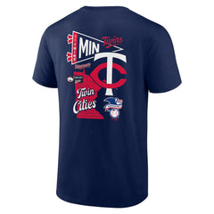 Minnesota Twins Fanatics Split Zone T-Shirt - Navy - Fanatics Discount