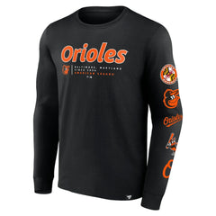Baltimore Orioles Fanatics Strike the Goal Long Sleeve T-Shirt - Black - Fanatics on Sale